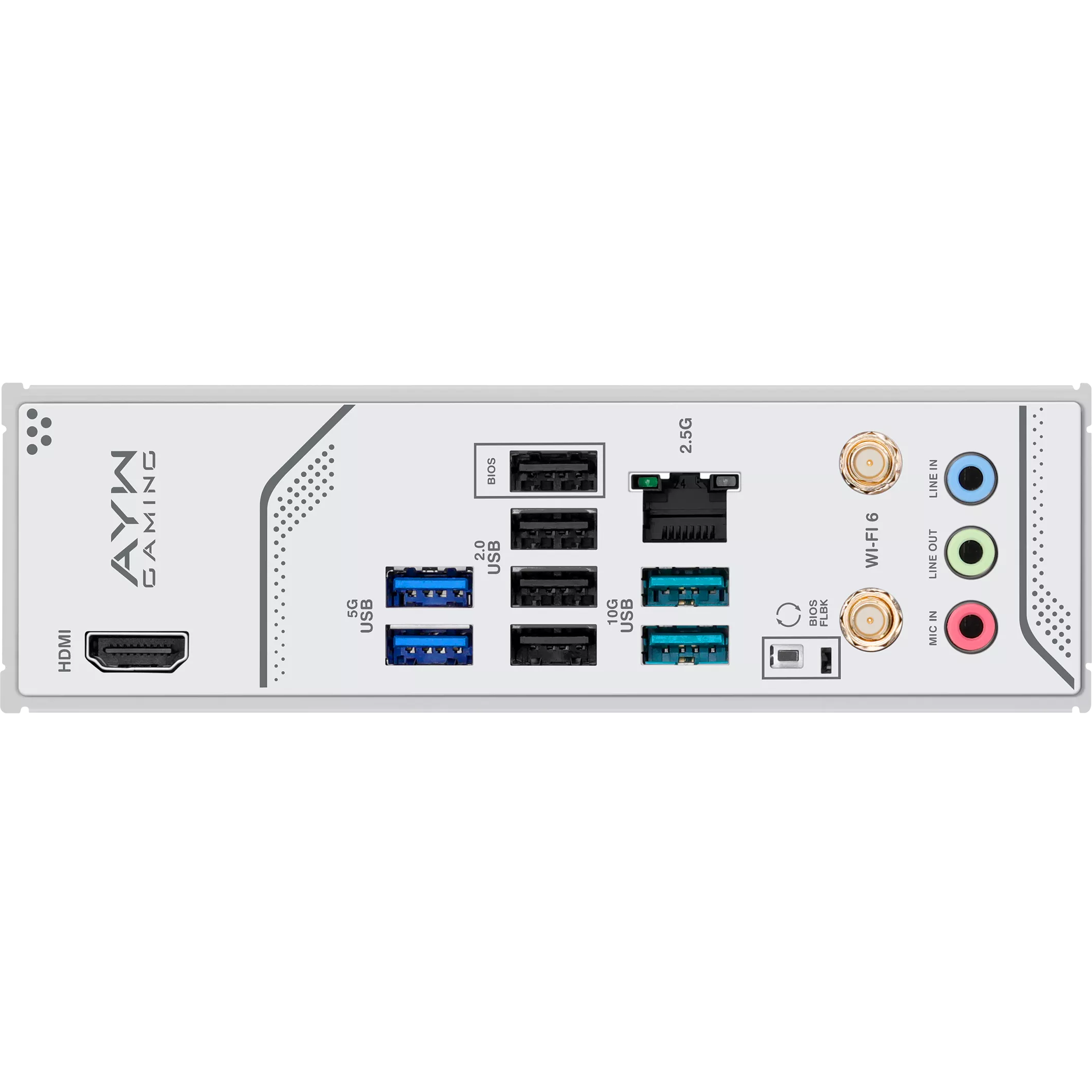 A large main feature product image of ASUS B850M AYW Gaming WiFi AM5 mATX Desktop Motherboard