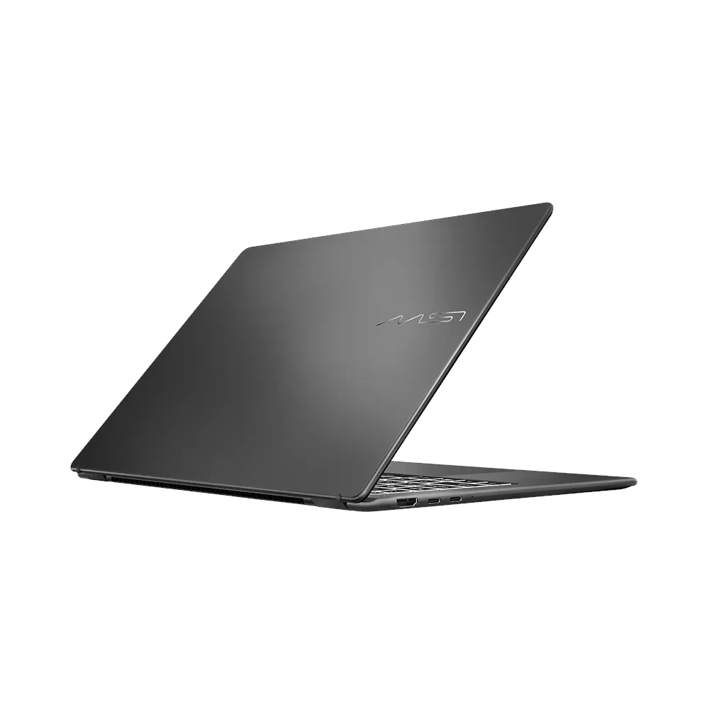 A large main feature product image of EX-DEMO MSI Prestige 14 AI+ (D3M) -14" 120Hz OLED, Ultra 7 355, 32GB/512GB - Win 11 Notebook