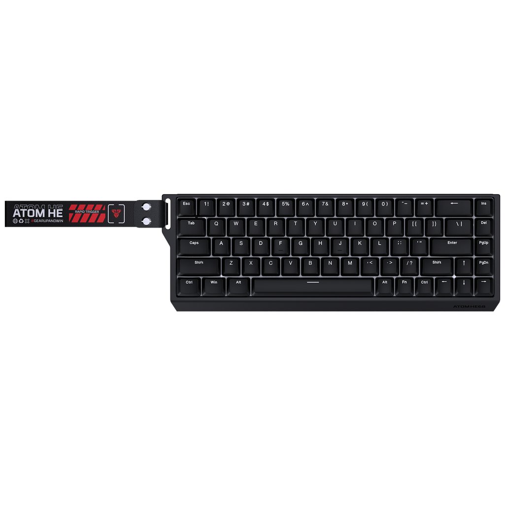 A large main feature product image of EX-DEMO Fantech ATOM HE68 8K Wired Magnetic Hall Effect Keyboard - Black (Magnetic Emerald Switch)