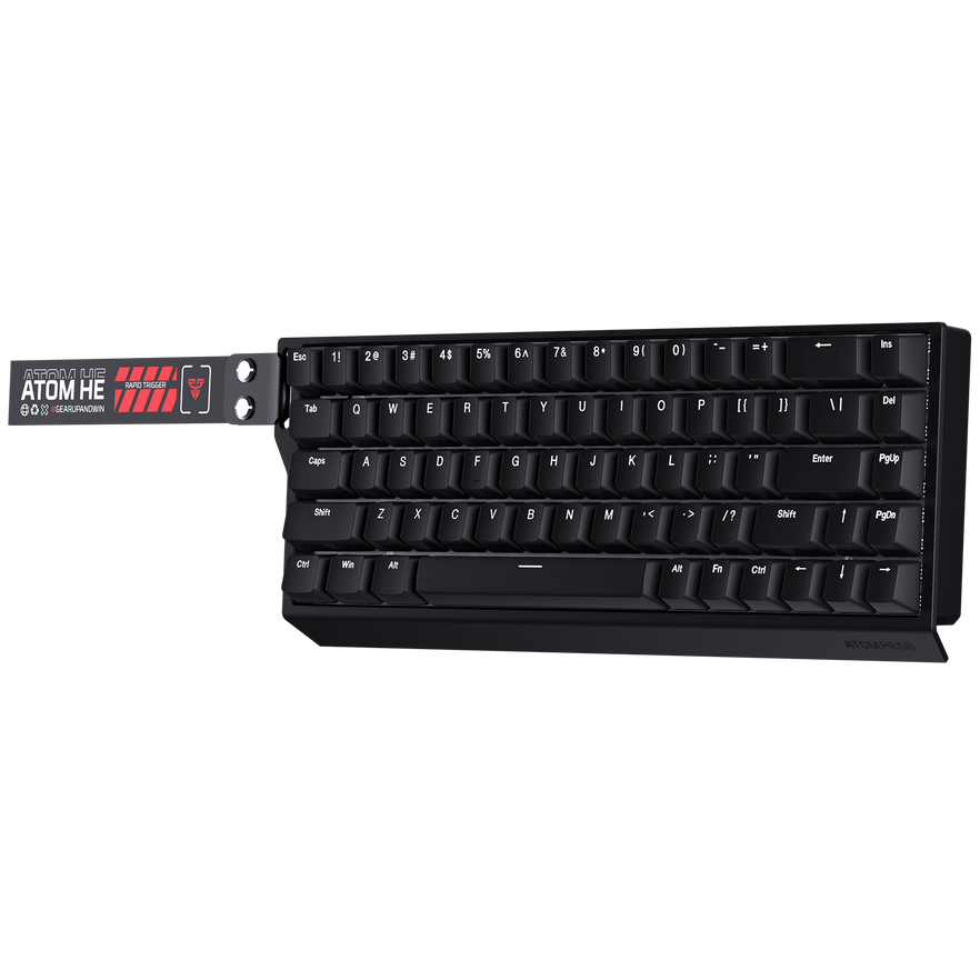 A large main feature product image of EX-DEMO Fantech ATOM HE68 8K Wired Magnetic Hall Effect Keyboard - Black (Magnetic Emerald Switch)