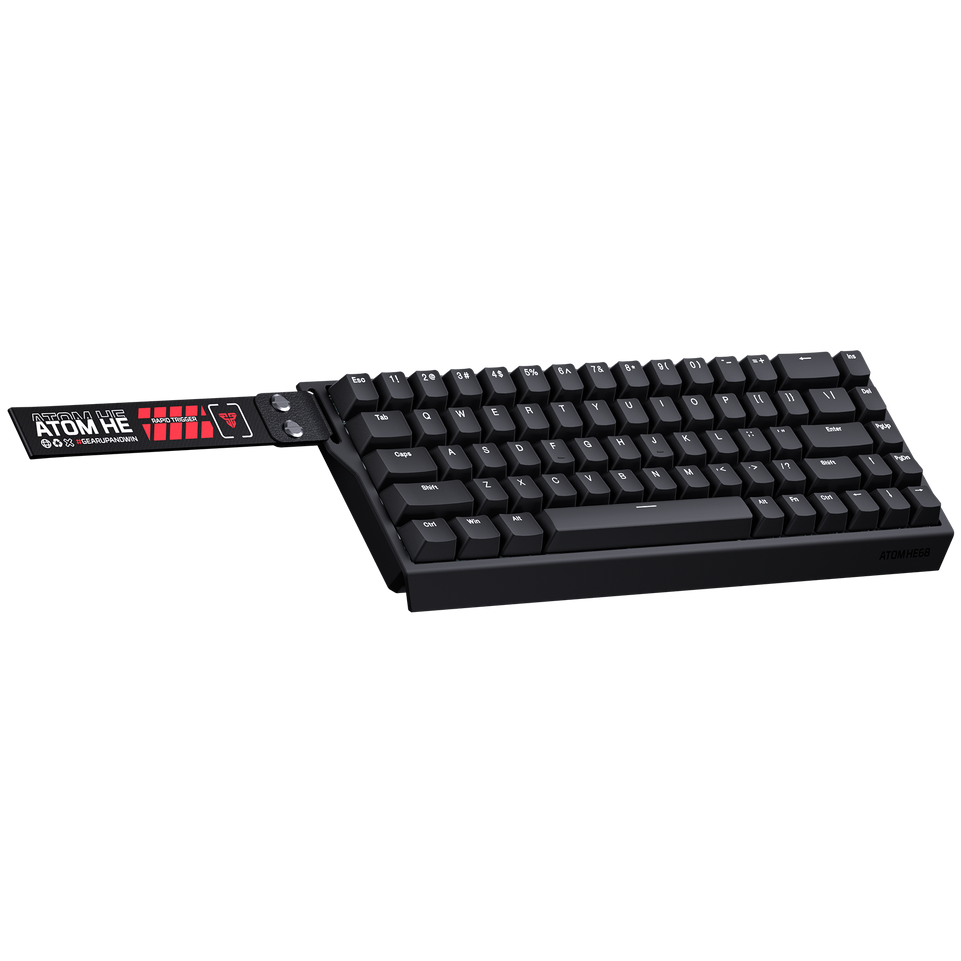 A large main feature product image of EX-DEMO Fantech ATOM HE68 8K Wired Magnetic Hall Effect Keyboard - Black (Magnetic Emerald Switch)