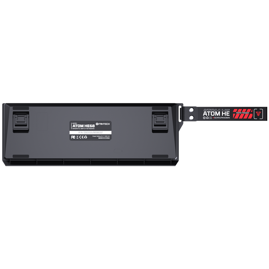 A large main feature product image of EX-DEMO Fantech ATOM HE68 8K Wired Magnetic Hall Effect Keyboard - Black (Magnetic Emerald Switch)