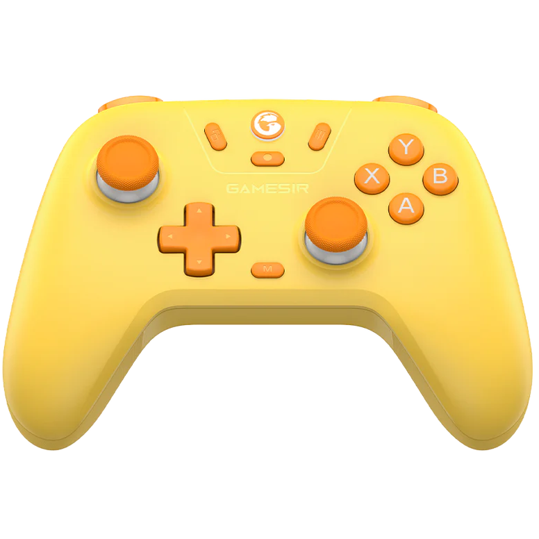 A large main feature product image of GameSir Nova Lite Multi-Platform Wireless Gaming Controller - Golden Yellow