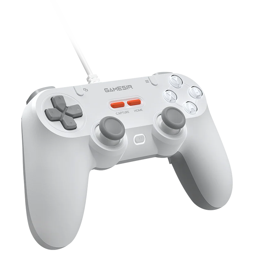 A large main feature product image of GameSir Tegenaria Lite Wired Symmetric Gaming Controller - Retro White