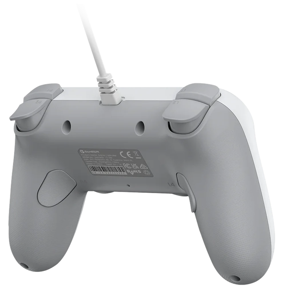 A large main feature product image of GameSir Tegenaria Lite Wired Symmetric Gaming Controller - Retro White