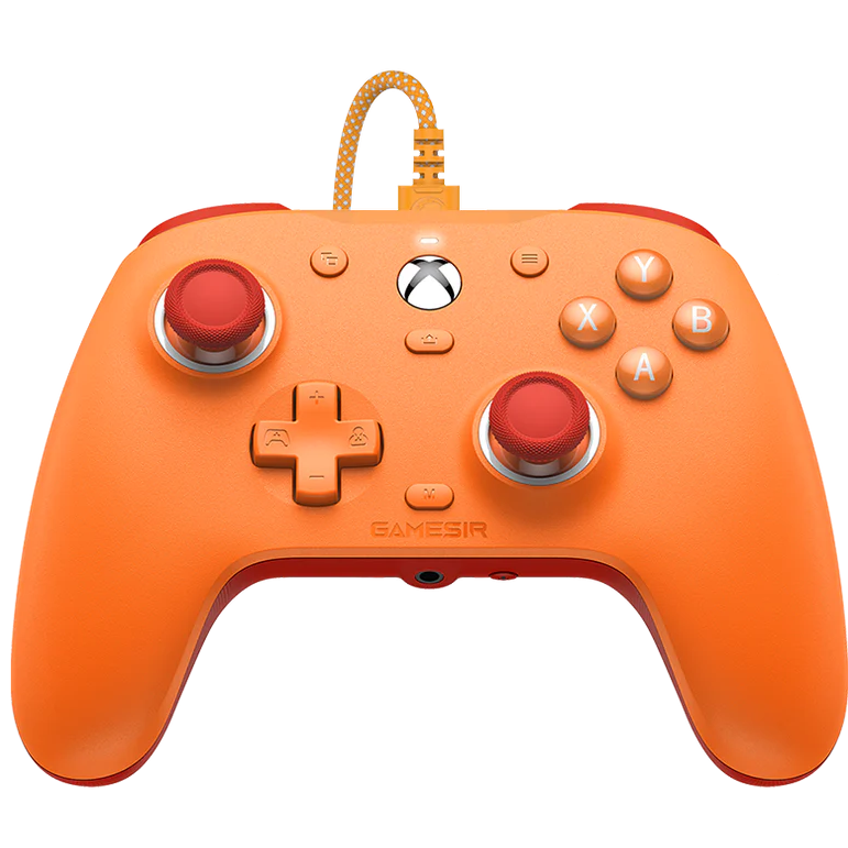 A large main feature product image of GameSir G7 SE Wired Controller with Hall Effect Sticks - Vibrant Orange