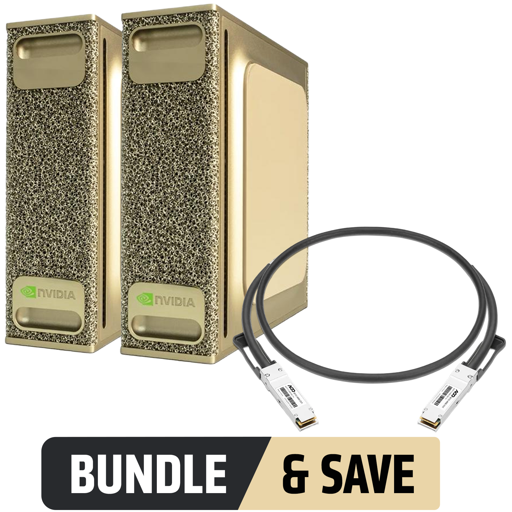 A large main feature product image of NVIDIA DGX Spark Founders Edition Bundle