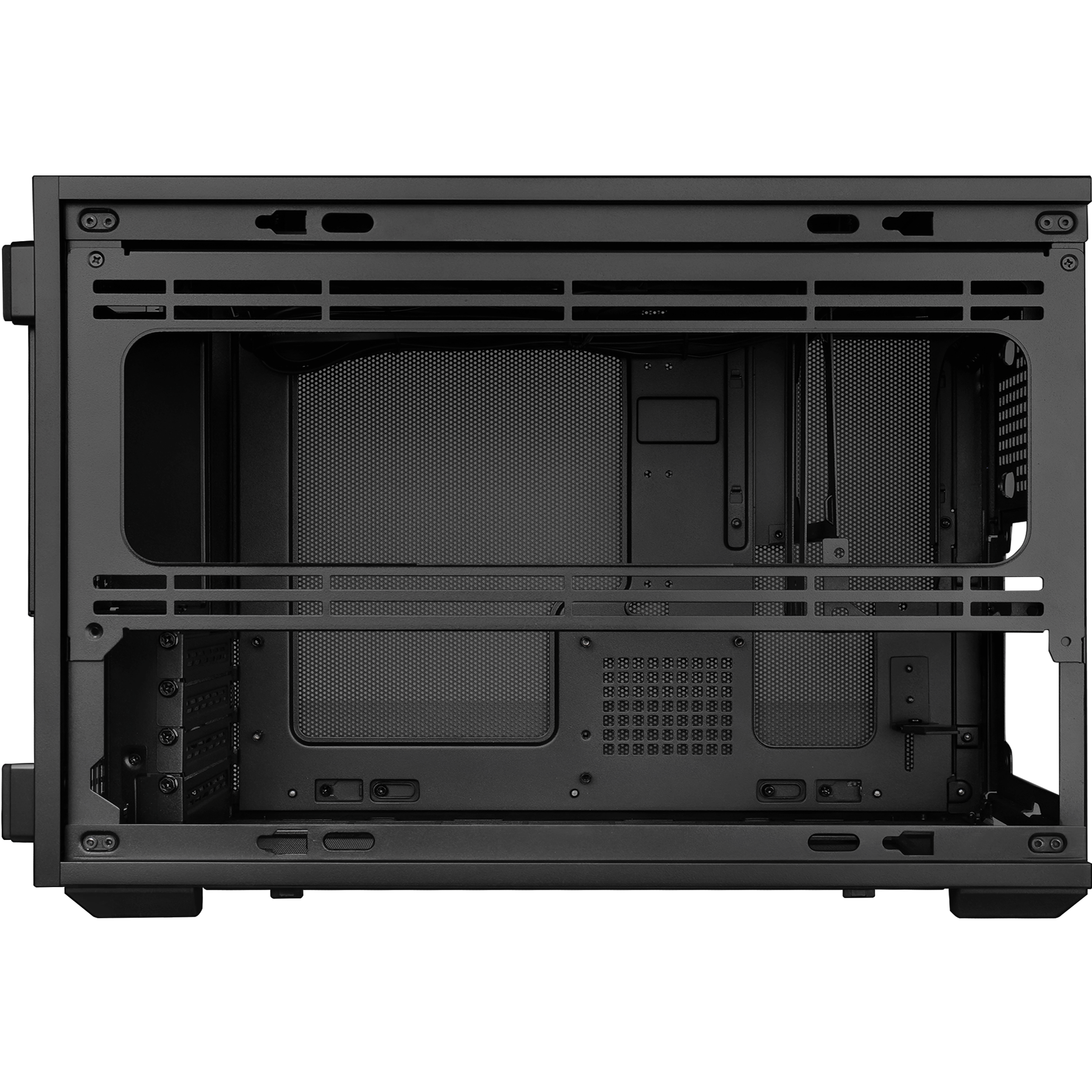 A large main feature product image of Lian Li DAN-B4 Wooden 21.3L Compact mATX Case (Black)