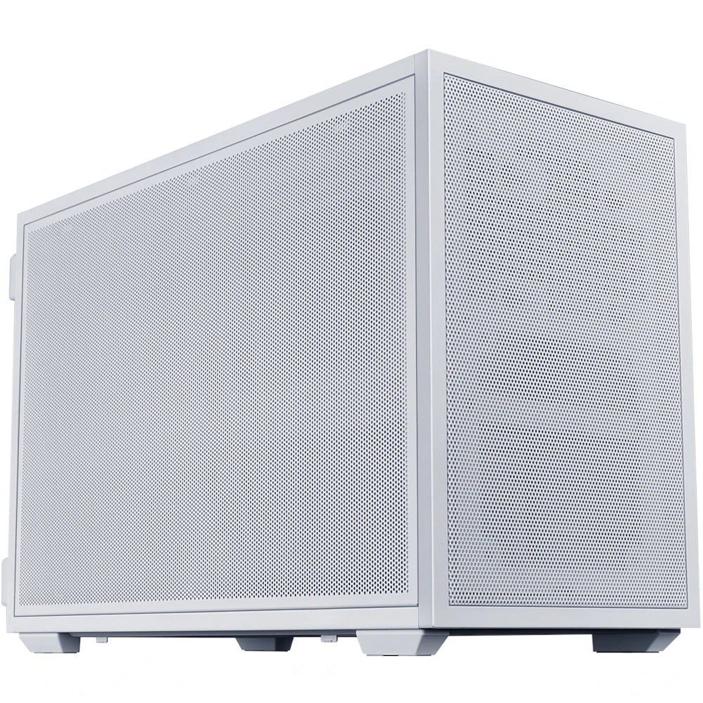 A large main feature product image of Lian Li DAN-B4 21.3L Compact mATX Case (White)