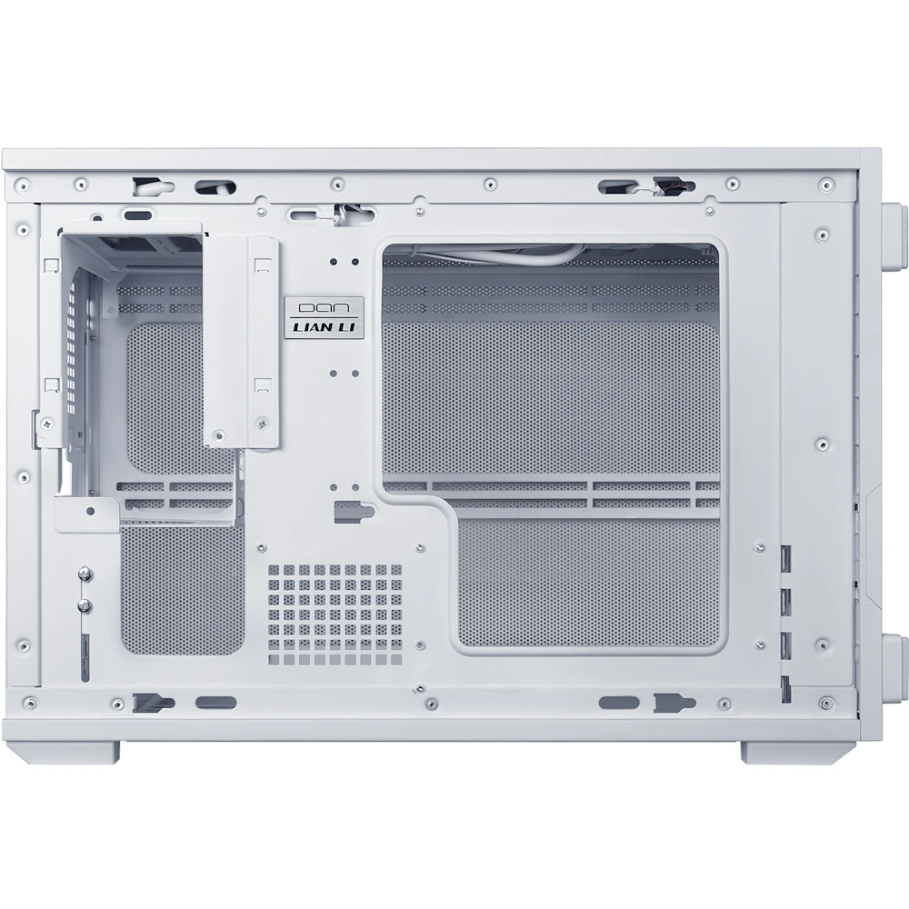 A large main feature product image of Lian Li DAN-B4 21.3L Compact mATX Case (White)