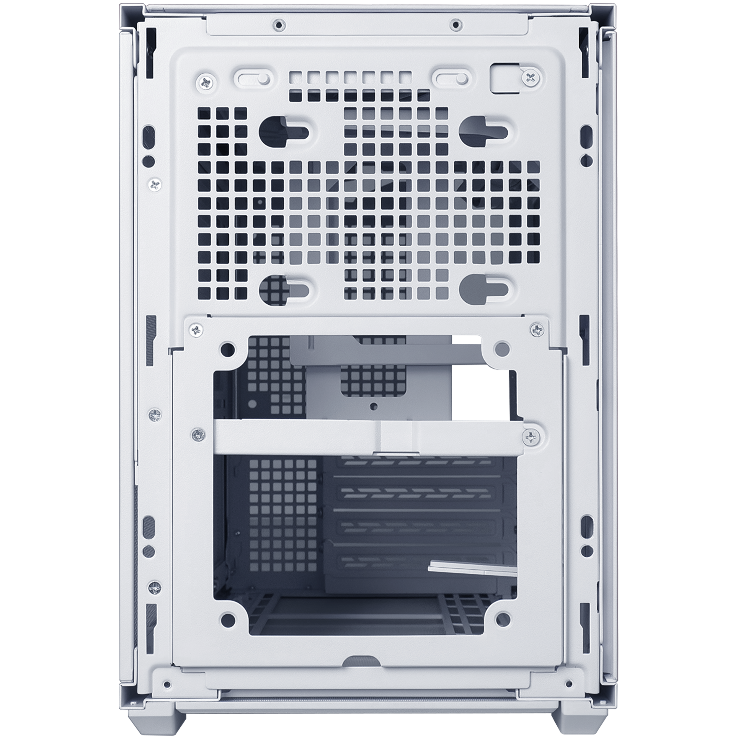 A large main feature product image of Lian Li DAN-B4 21.3L Compact mATX Case (White)