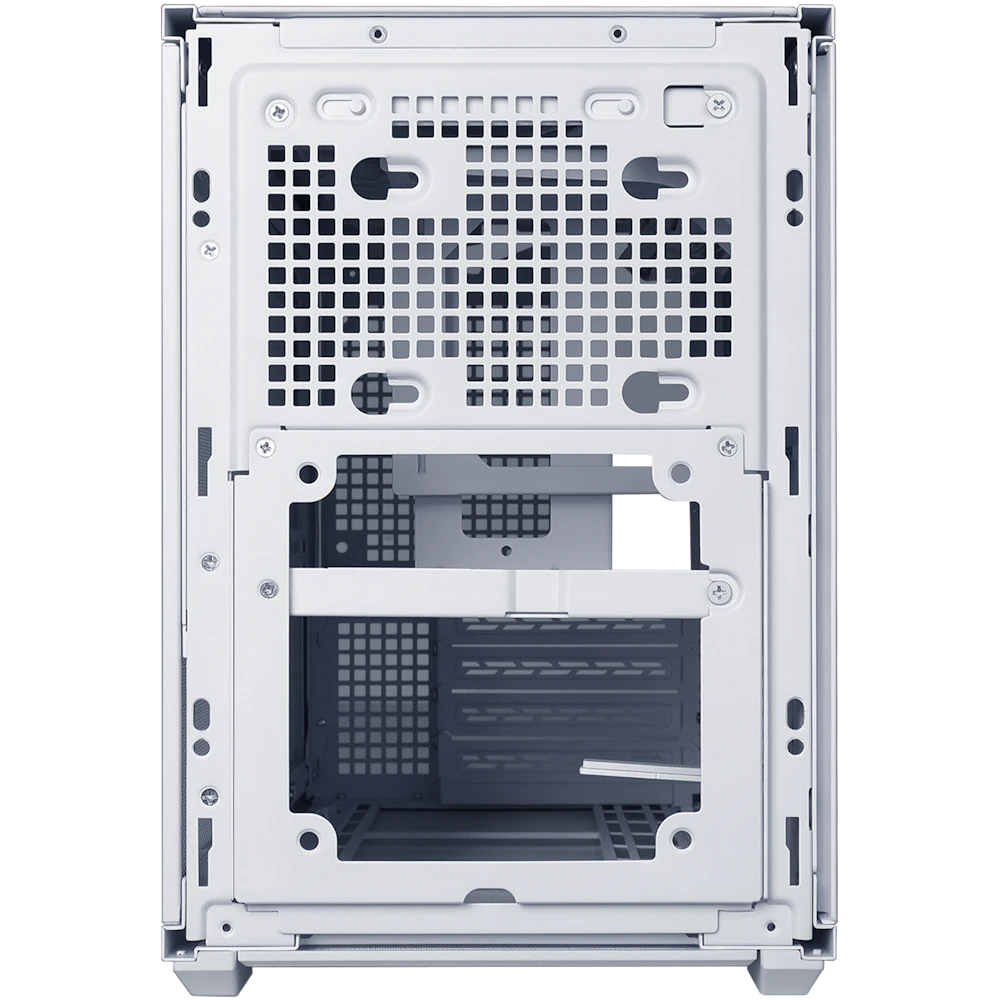 A large main feature product image of Lian Li DAN-B4 21.3L Compact mATX Case (White)