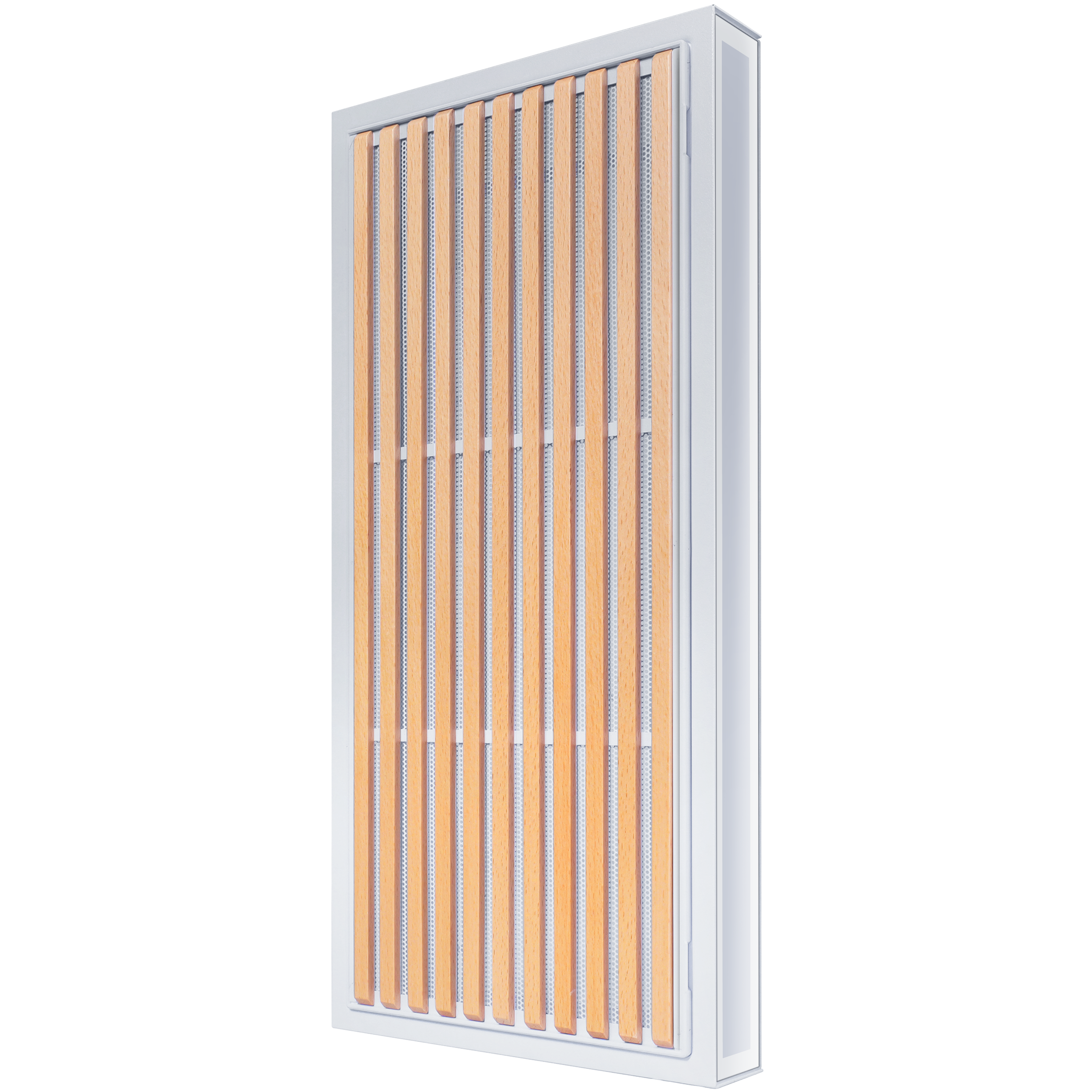 A large main feature product image of Lian Li Vertical AeroDeck for B4-mATX (White)