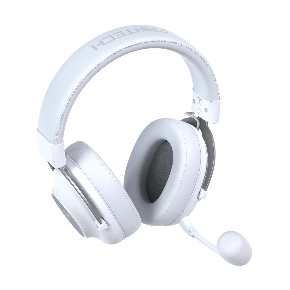 A large main feature product image of Fantech WHG05 STELLAR Wireless Bluetooth Dual Microphones Multi-platform Headset - White