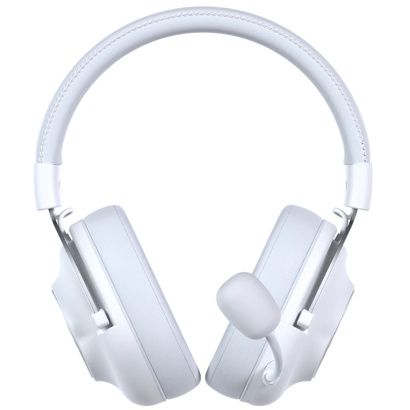 A large main feature product image of Fantech WHG05 STELLAR Wireless Bluetooth Dual Microphones Multi-platform Headset - White