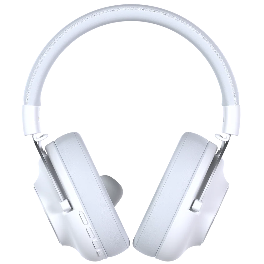 A large main feature product image of Fantech WHG05 STELLAR Wireless Bluetooth Dual Microphones Multi-platform Headset - White
