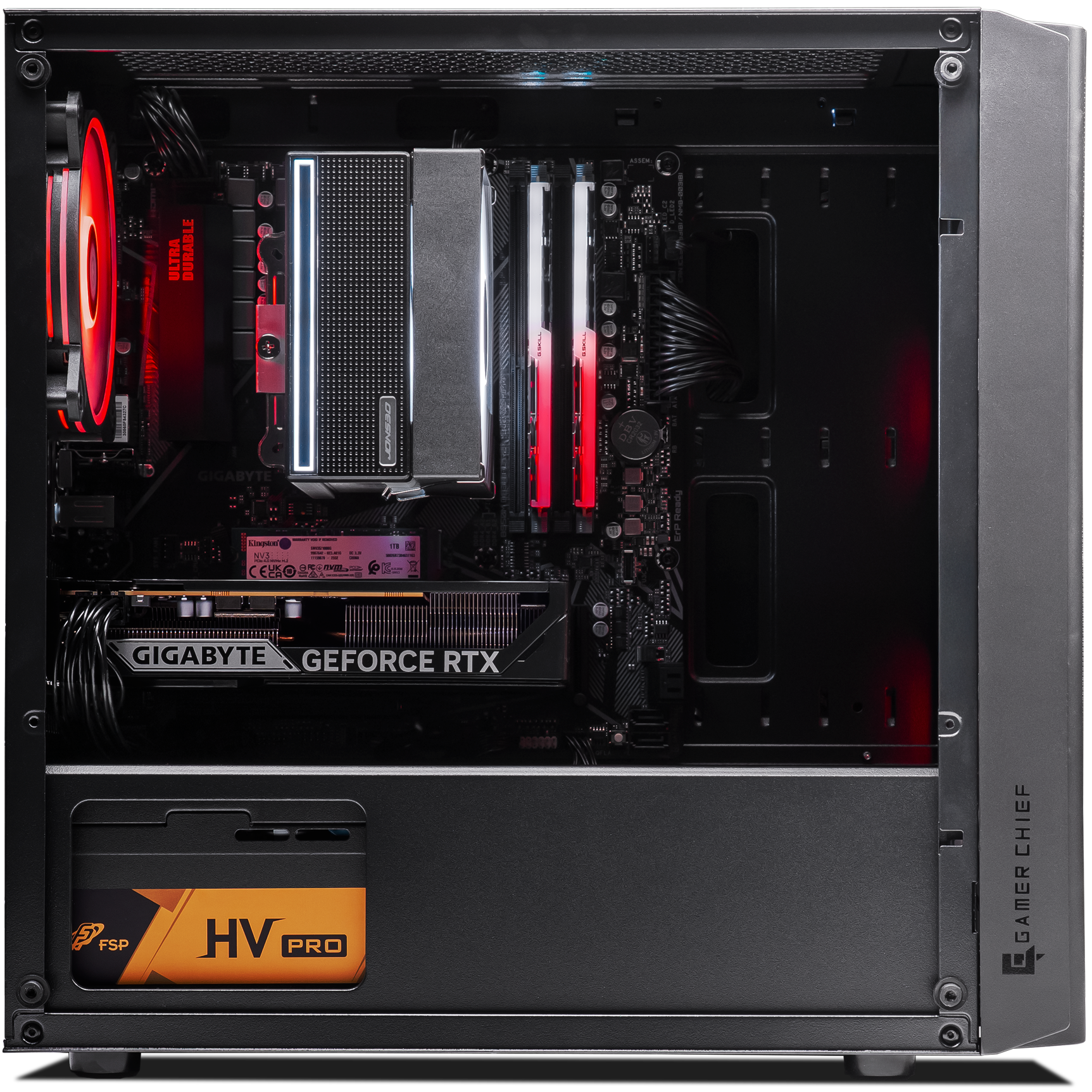 A large main feature product image of PLE Ace RTX 5060 Prebuilt Ready To Go Gaming PC