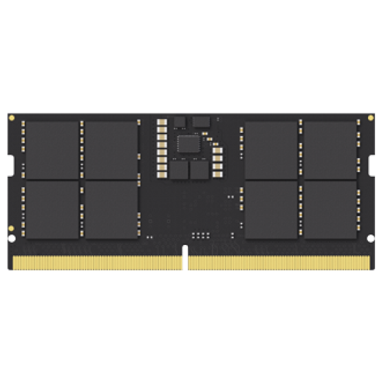 A large main feature product image of Lexar 32GB Single (1x32GB) DDR5-5600 C46 SO-DIMM