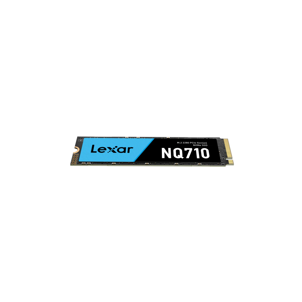 A large main feature product image of Lexar NQ710 PCIe Gen4 NVMe M.2 SSD - 500GB