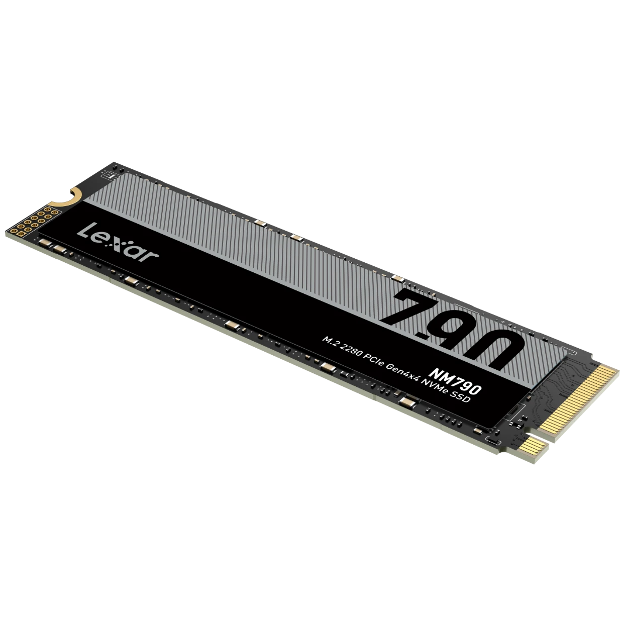 A large main feature product image of Lexar NM790 PCIe Gen4 NVMe M.2 SSD - 512GB