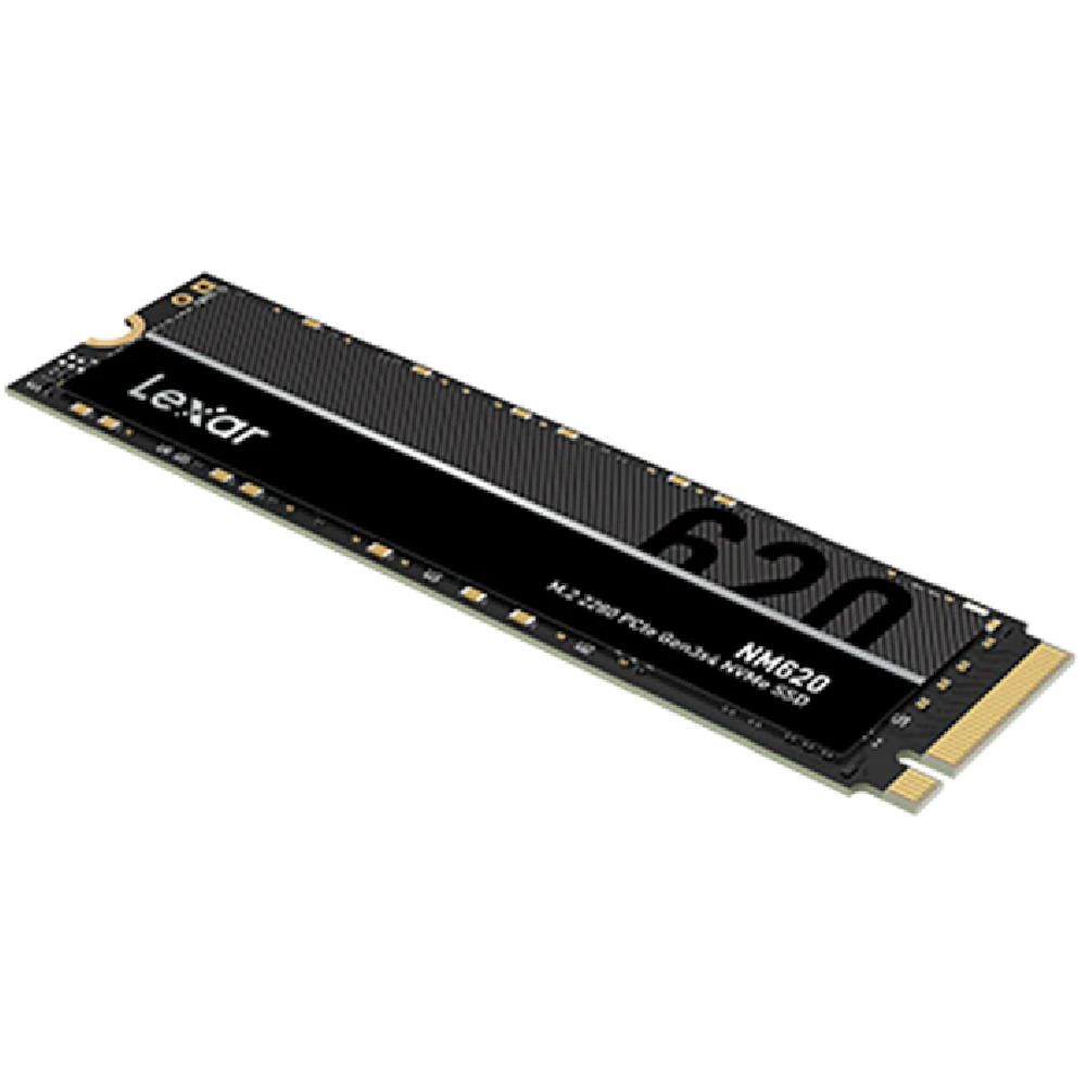 A large main feature product image of Lexar NM620 PCIe Gen3 NVMe M.2 SSD - 256GB