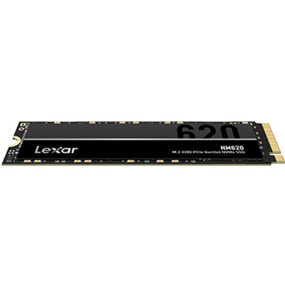 A large main feature product image of Lexar NM620 PCIe Gen3 NVMe M.2 SSD - 256GB