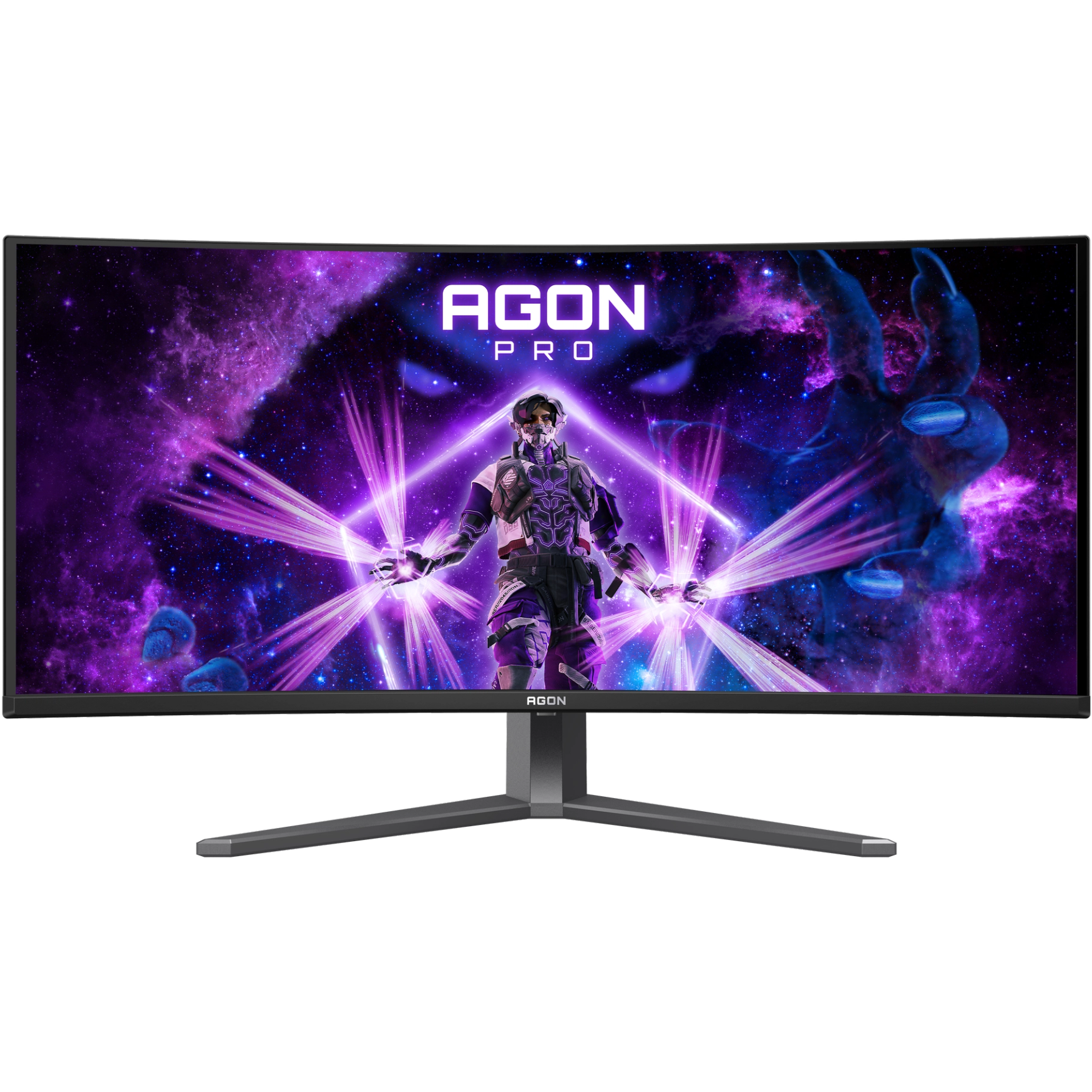 A large main feature product image of AOC AGON AGP346UCSD QD-OLED - 34" Curved 1440p 360Hz 0.03Ms Gaming Monitor