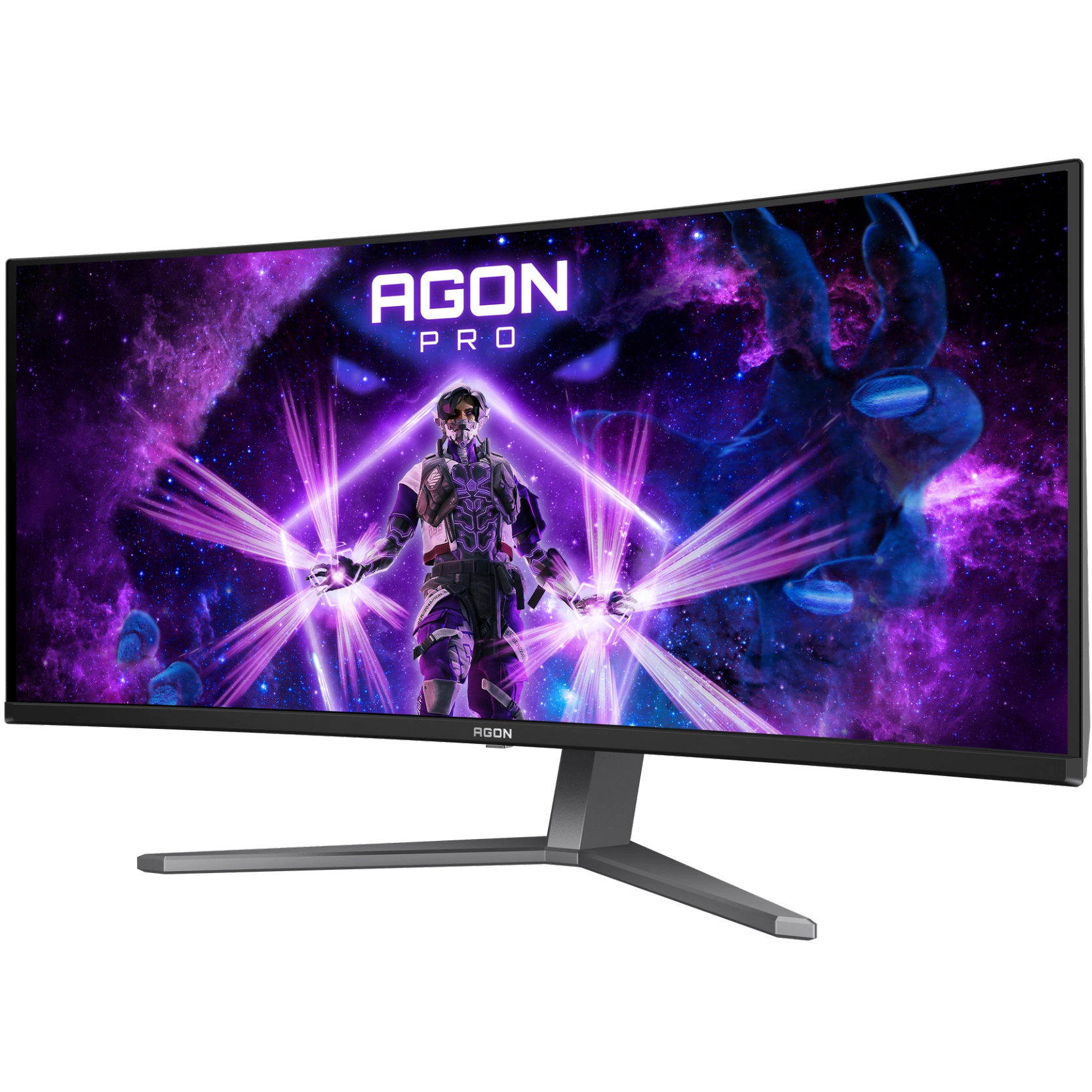 A large main feature product image of AOC AGON AGP346UCSD QD-OLED - 34" Curved 1440p 360Hz 0.03Ms Gaming Monitor
