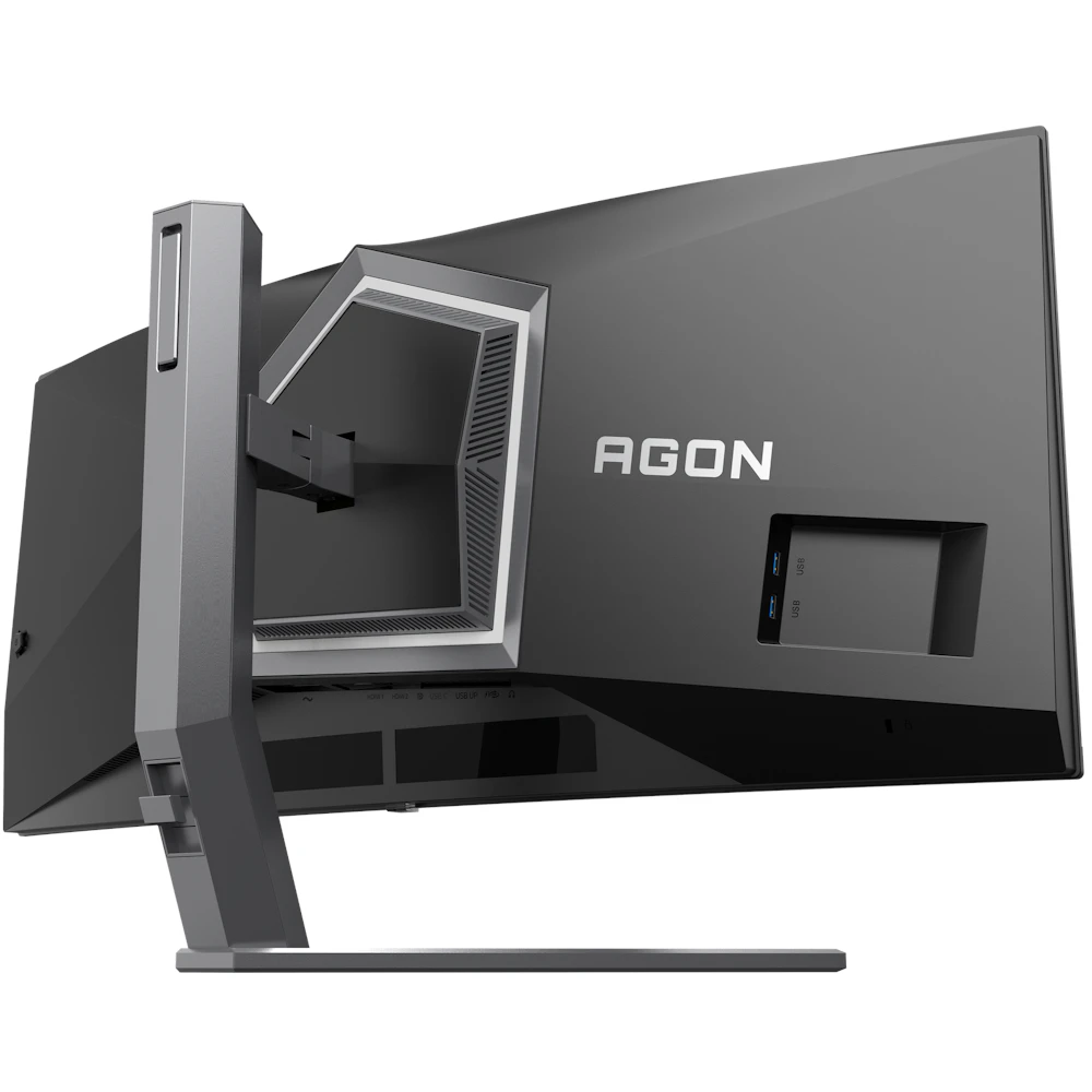 A large main feature product image of AOC AGON AGP346UCSD QD-OLED - 34" Curved 1440p 360Hz 0.03Ms Gaming Monitor