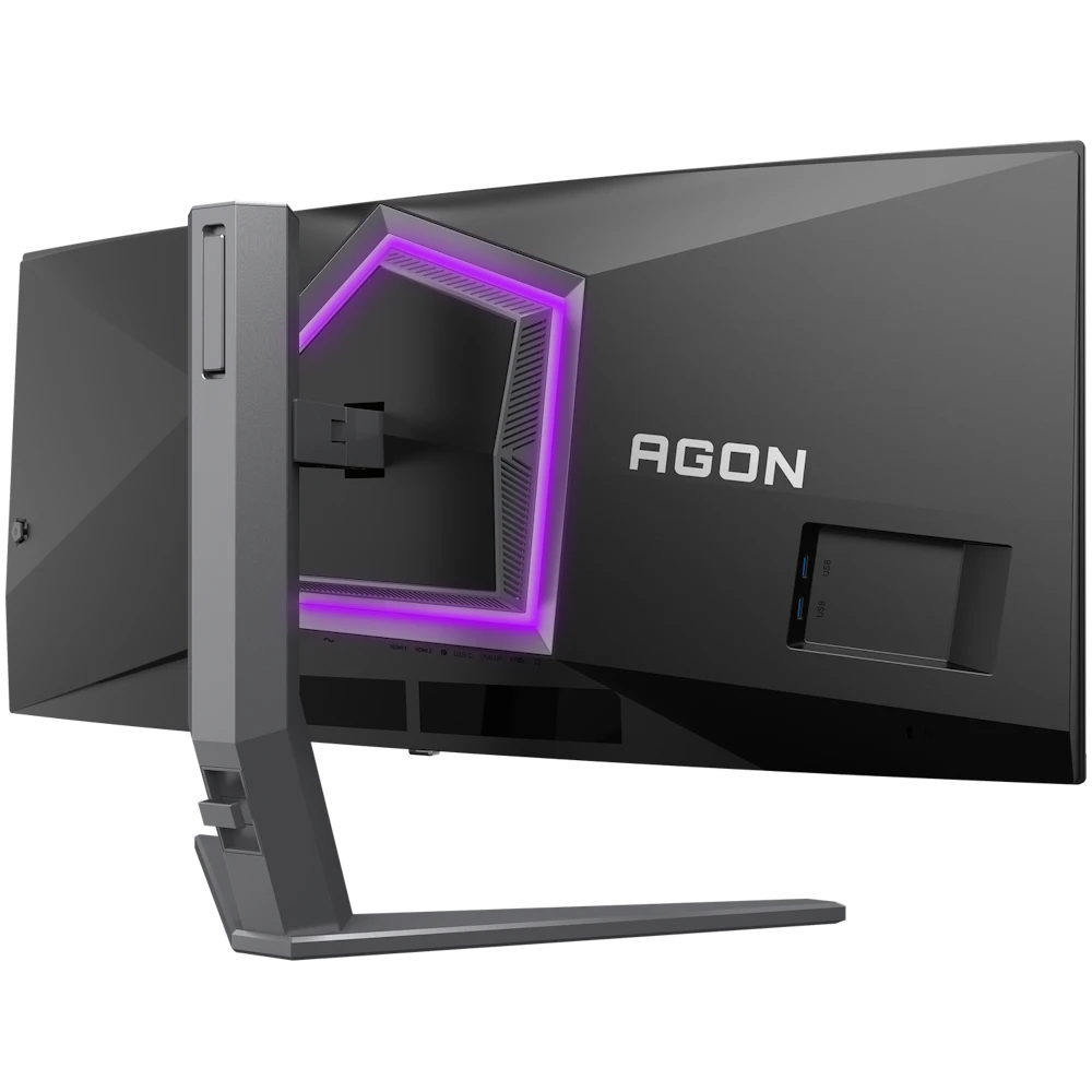 A large main feature product image of AOC AGON AGP346UCSD QD-OLED - 34" Curved 1440p 360Hz 0.03Ms Gaming Monitor