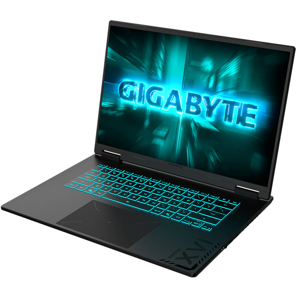 A large main feature product image of EX-DEMO Gigabyte GAMING A16 (CMH) - 16" 165Hz, i5-13420H, RTX 4050, 16GB/512GB - Win 11 Notebook