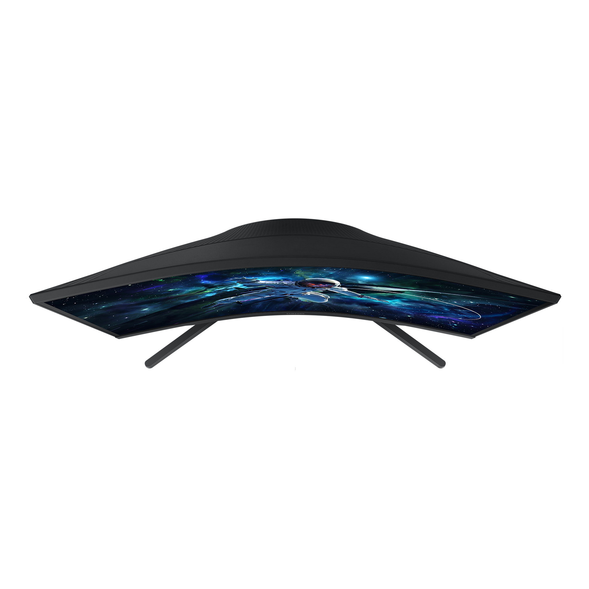 A large main feature product image of EX-DEMO Samsung Odyssey G55C - 27" Curved 1440p 165Hz VA Gaming Monitor