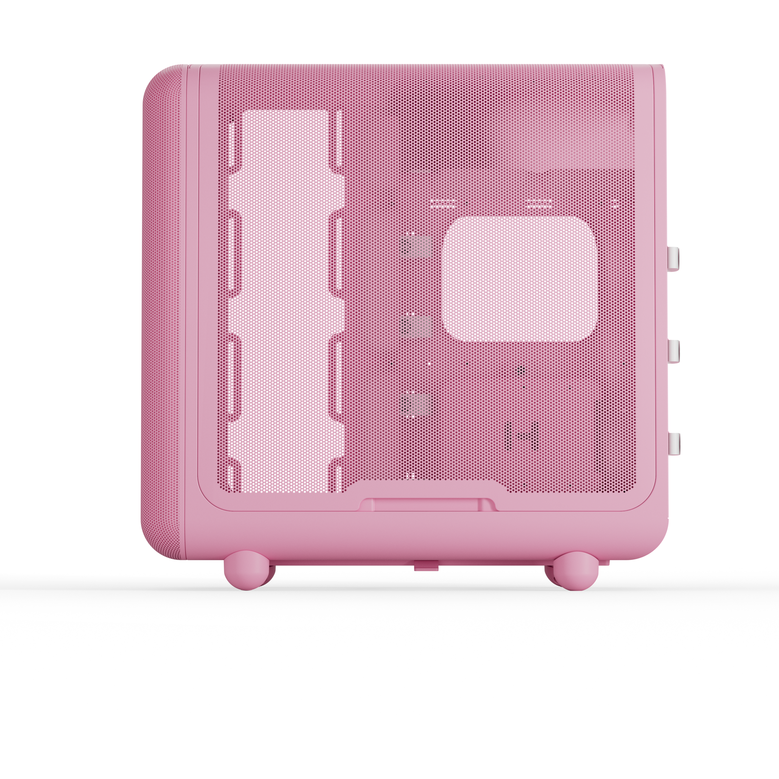 A large main feature product image of EX-DEMO HYTE X50 Tempered Glass Mid Tower Case (Strawberry Milk)