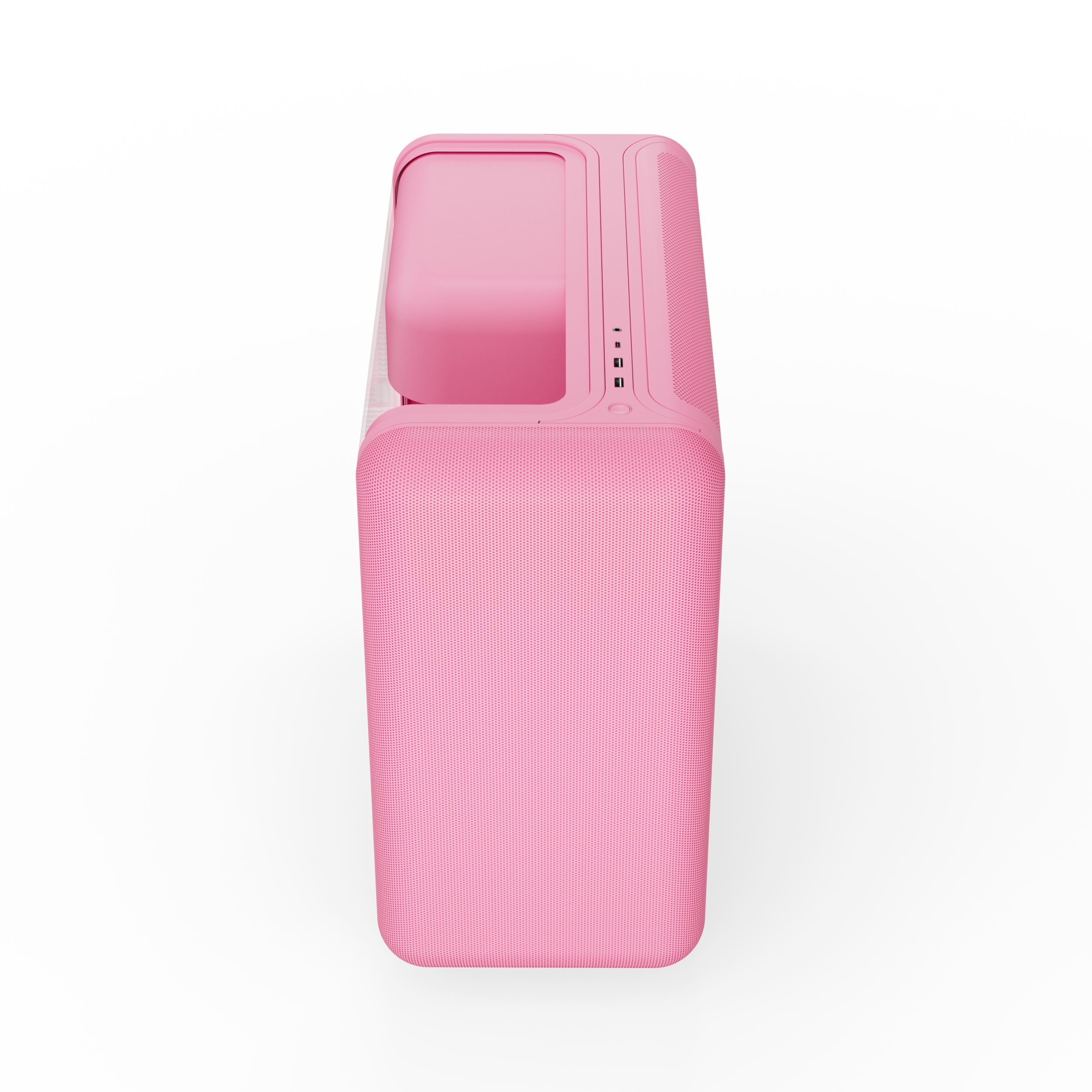 A large main feature product image of EX-DEMO HYTE X50 Tempered Glass Mid Tower Case (Strawberry Milk)