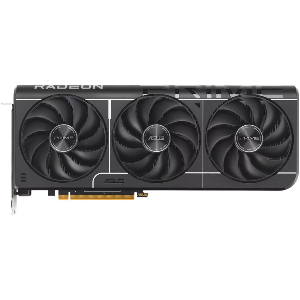 A large main feature product image of ASUS Radeon RX 9070 GRE EVO OC 12GB GDDR6