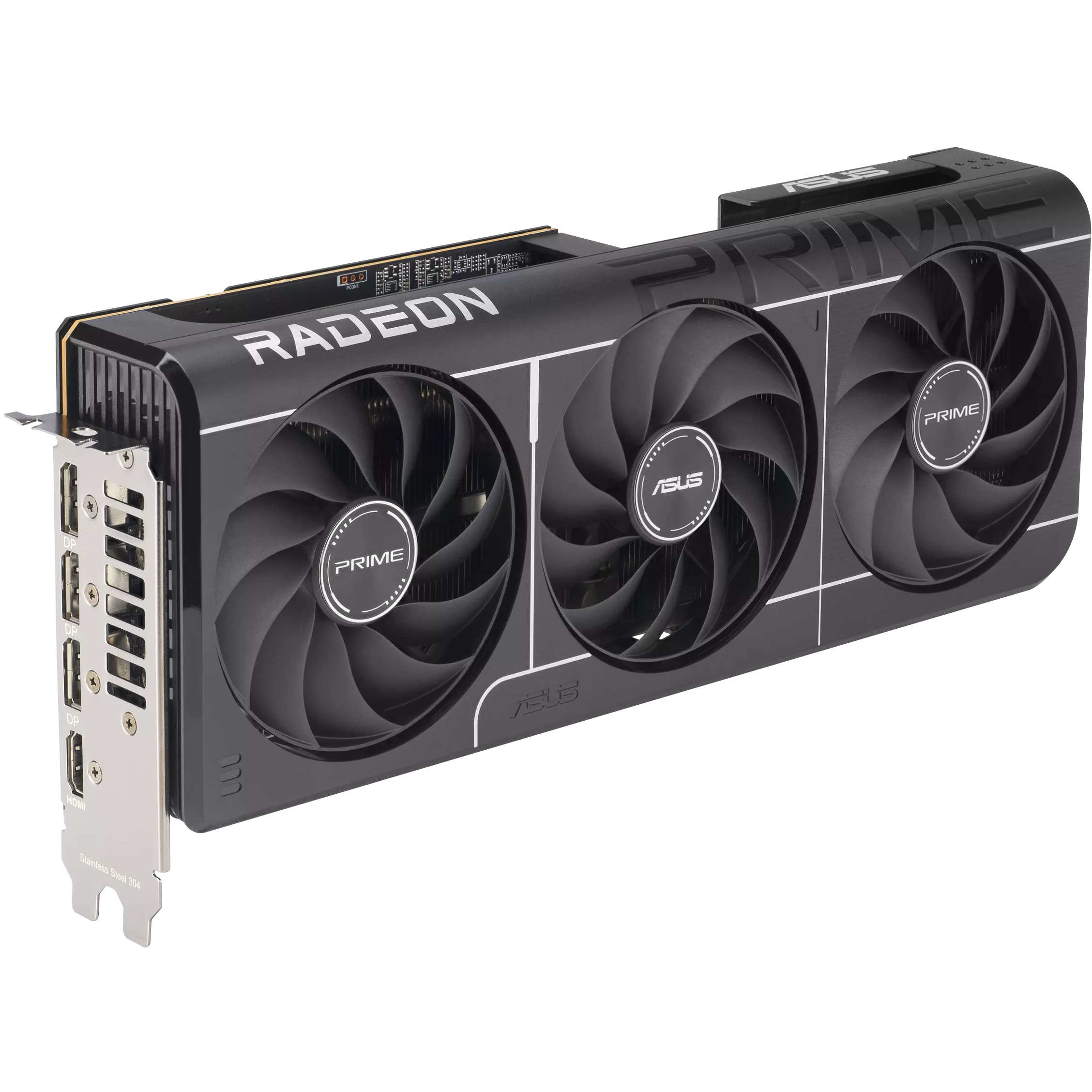A large main feature product image of ASUS Radeon RX 9070 GRE EVO OC 12GB GDDR6