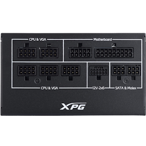 A large main feature product image of ADATA XPG Core Reactor II VE 850W Gold ATX Modular PSU
