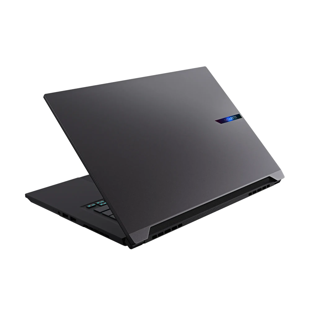 A large main feature product image of EX-DEMO Gigabyte AERO X16 (1VH) - 16" 165Hz, Ryzen AI 7 350, RTX 5060, 16GB/1TB - Win 11 Notebook (Grey)