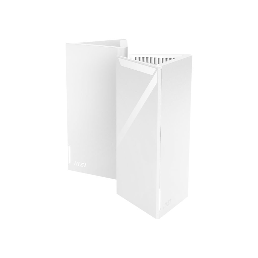 A large main feature product image of EX-DEMO MSI Roamii BE Lite Dual Band WiFi 7 Mesh System - 2 Pack