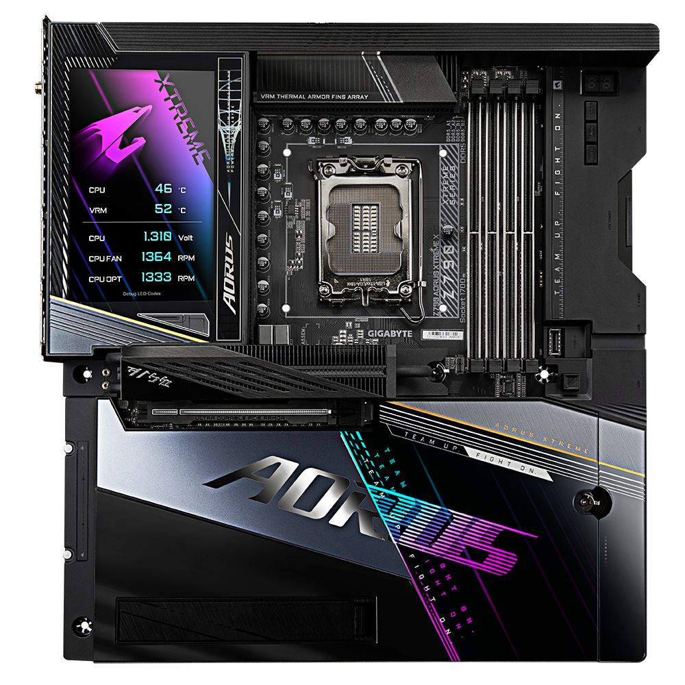 A large main feature product image of EX-DEMO Gigabyte Z790 Aorus Xtreme X LGA1700 eATX Desktop Motherboard