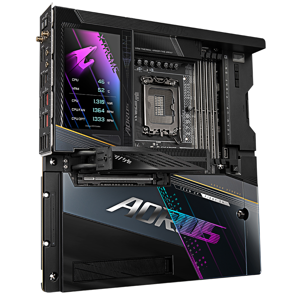 A large main feature product image of EX-DEMO Gigabyte Z790 Aorus Xtreme X LGA1700 eATX Desktop Motherboard