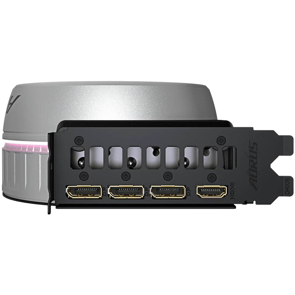 A large main feature product image of Gigabyte GeForce RTX 5080 AORUS Infinity 16GB GDDR7