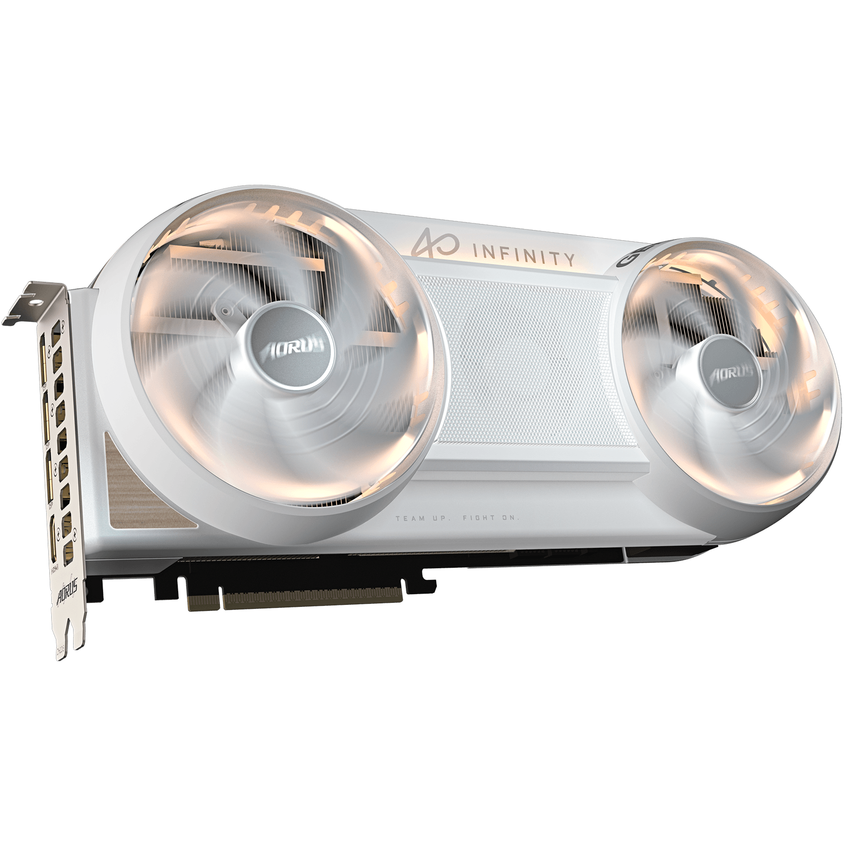 A large main feature product image of Gigabyte GeForce RTX 5080 AORUS Infinity 16GB GDDR7 - Wood