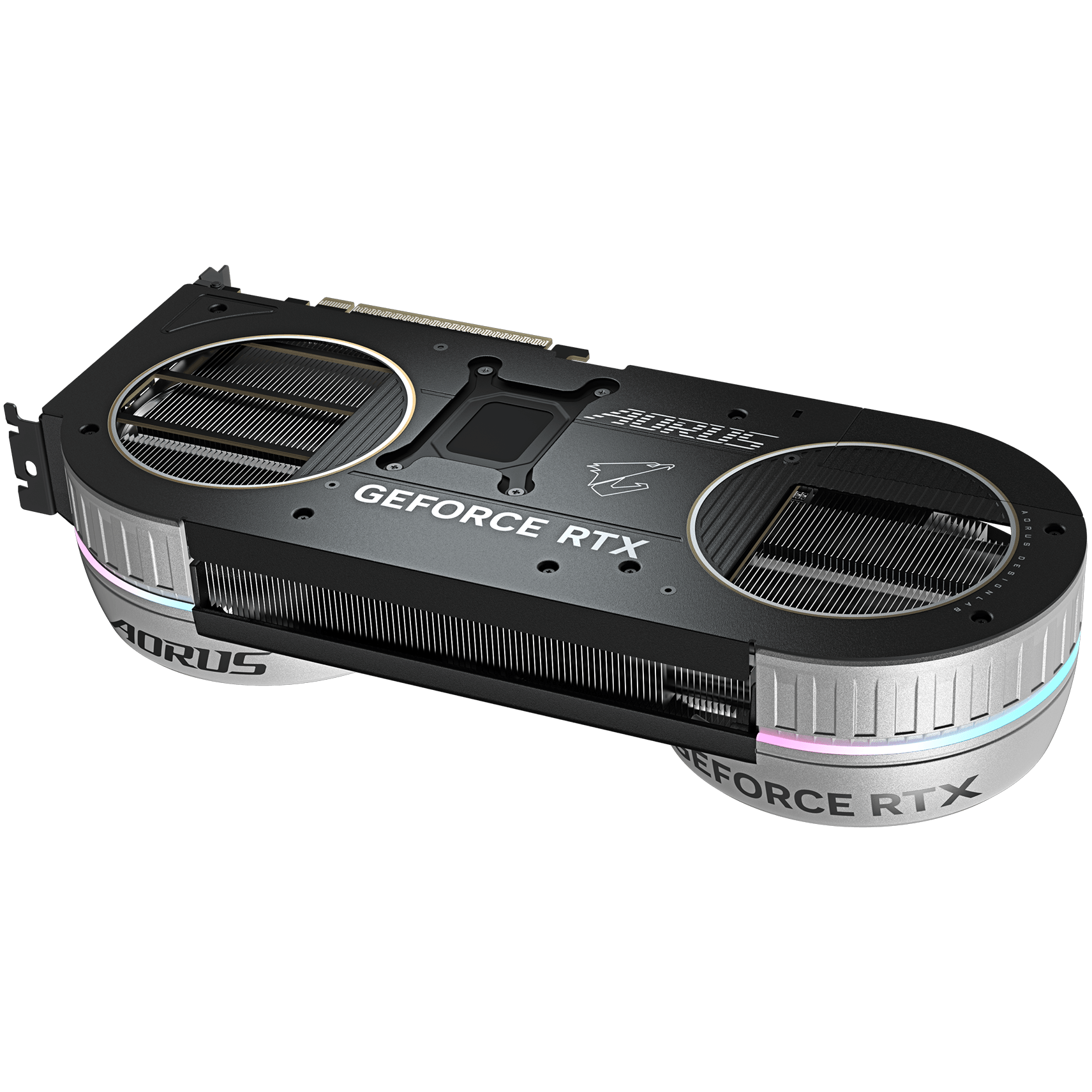 A large main feature product image of Gigabyte GeForce RTX 5070 Ti AORUS Infinity 16GB GDDR7