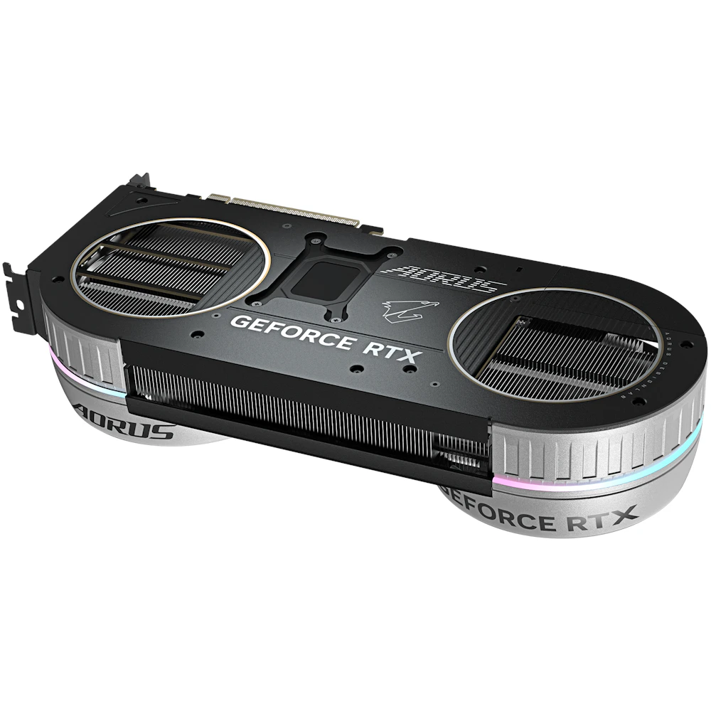 A large main feature product image of Gigabyte GeForce RTX 5070 Ti AORUS Infinity 16GB GDDR7