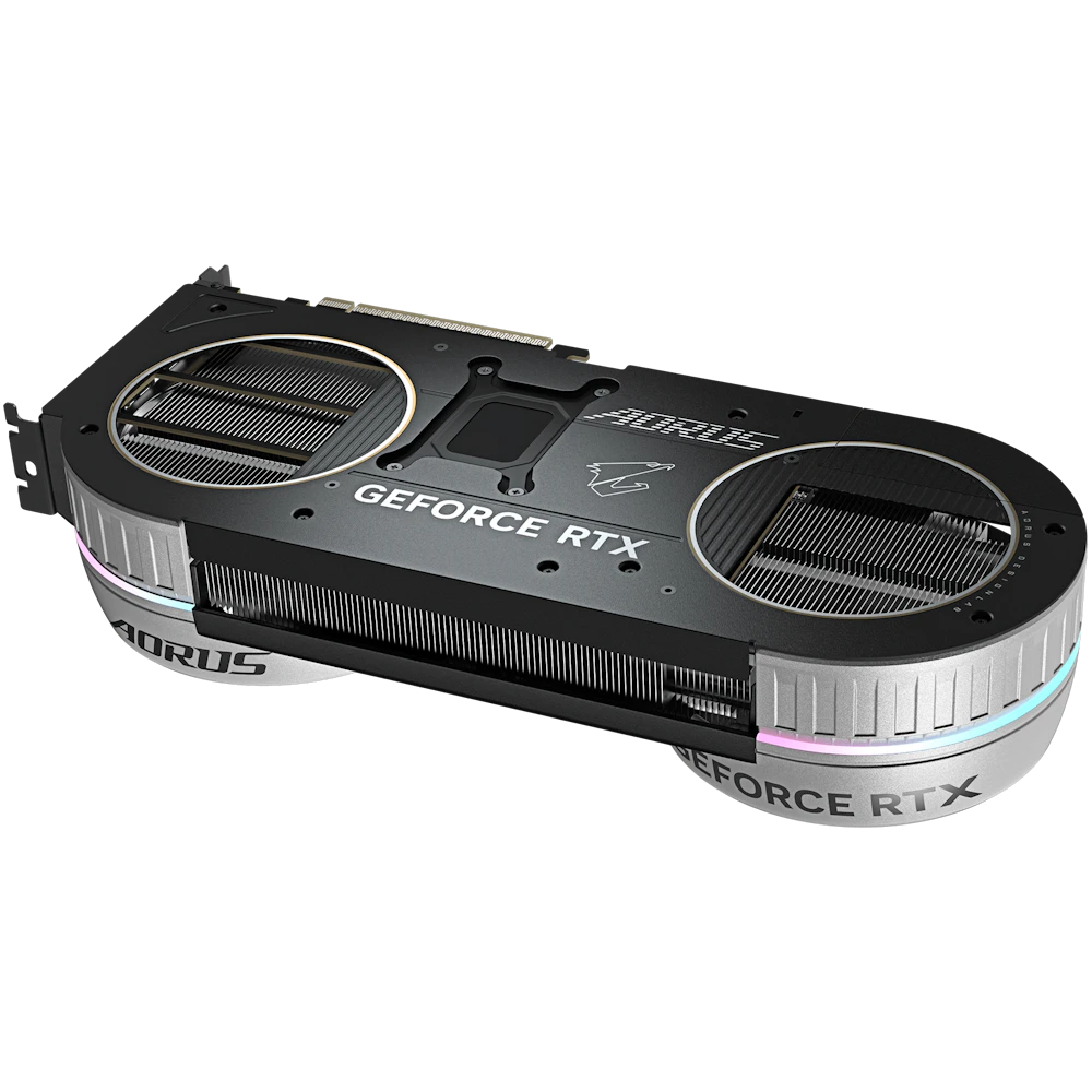 A large main feature product image of Gigabyte GeForce RTX 5070 Ti AORUS Infinity 16GB GDDR7