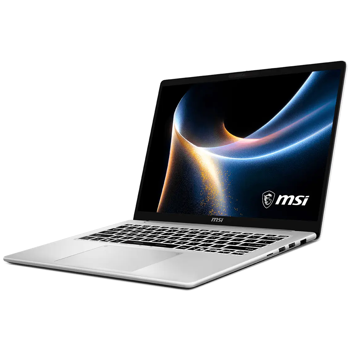 A large main feature product image of MSI Modern 14S AI+ (G3M) -14" OLED, Ultra 7 355, 16GB/512GB - Win 11 Notebook