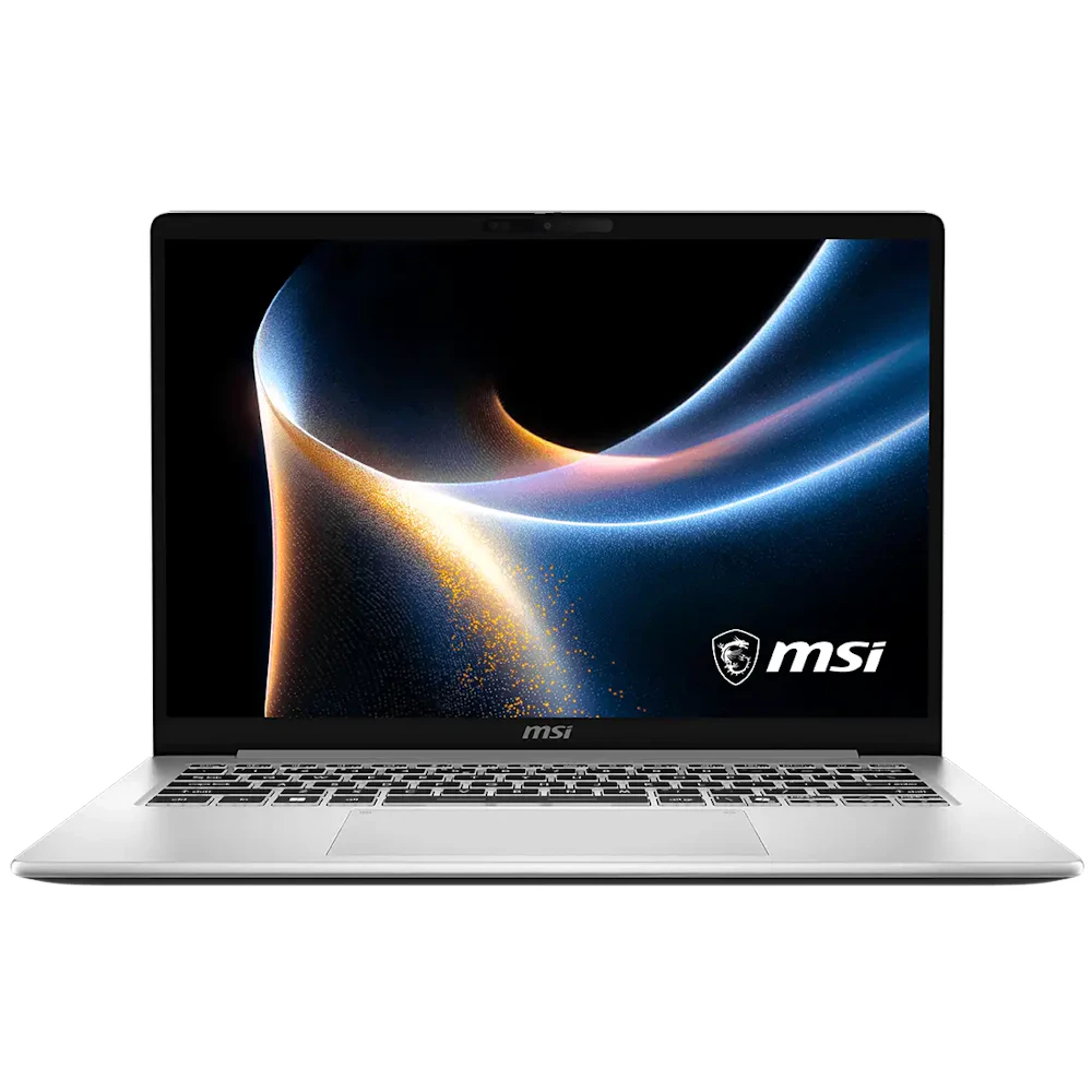 A large main feature product image of MSI Modern 14S AI+ (G3M) -14" OLED, Ultra 5 322, 16GB/512GB - Win 11 Notebook