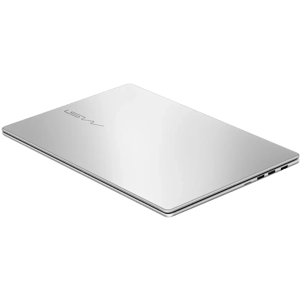 A large main feature product image of MSI Modern 14S AI+ (G3M) -14" OLED, Ultra 5 322, 16GB/512GB - Win 11 Notebook