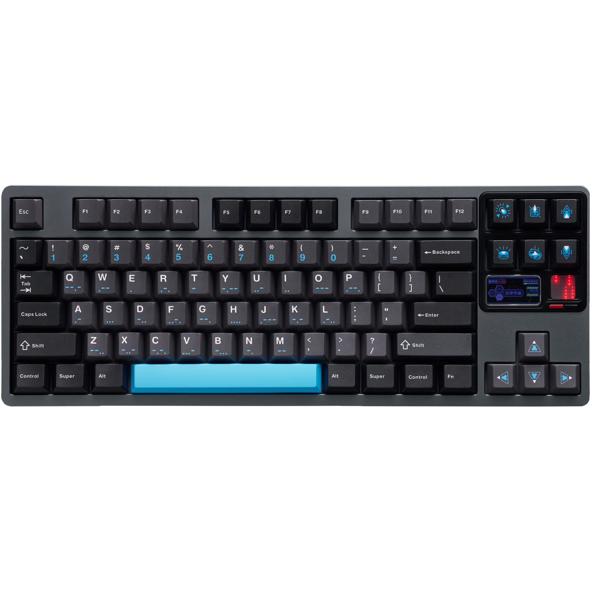 A large main feature product image of EX-DEMO Qwertykeys QK80Mk2 Custom Wireless Mechanical Keyboard - Anodized Grey
